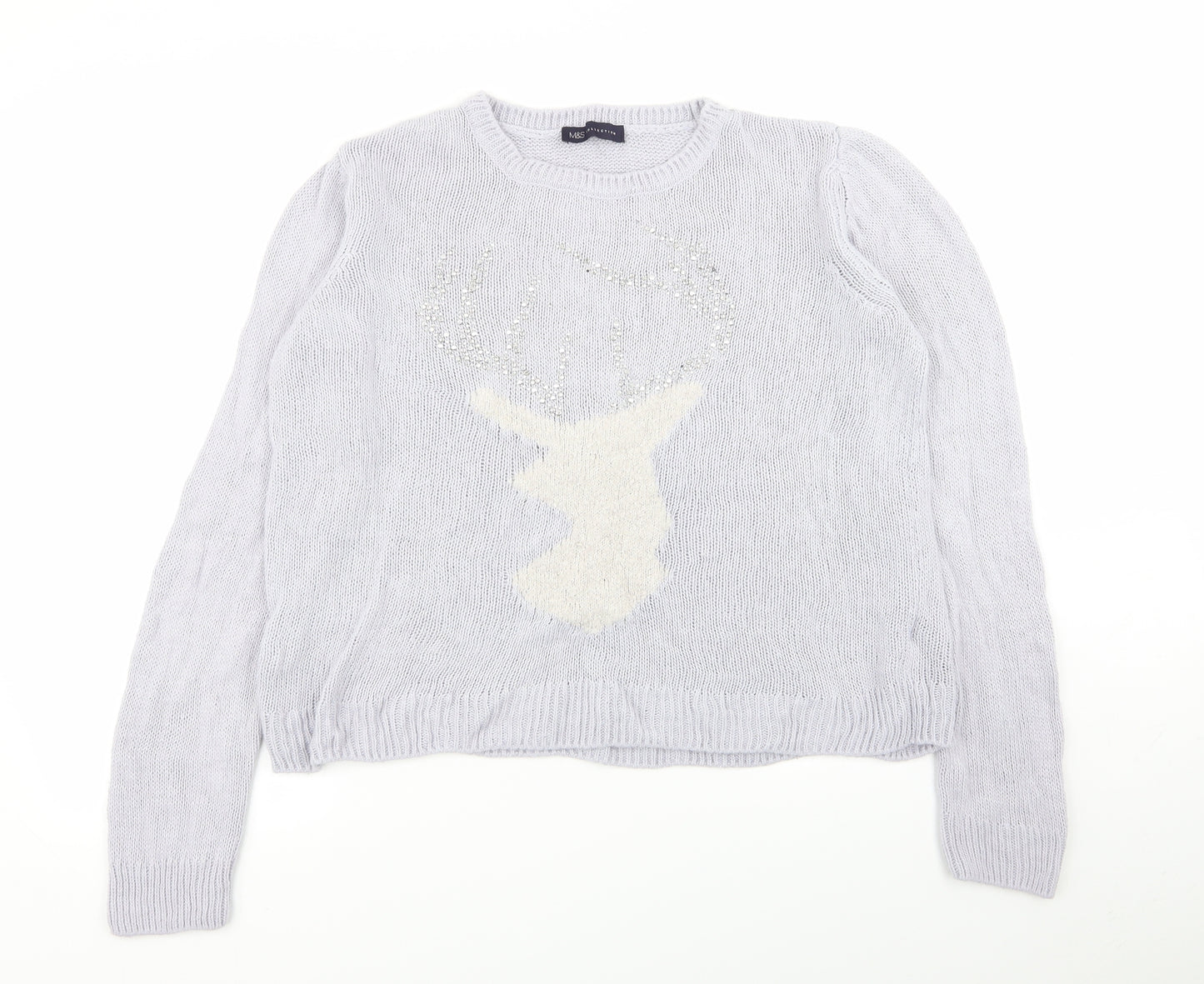 M&S Womens Purple   Pullover Jumper Size M