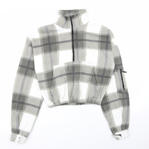 PLT Womens Multicoloured Check  Pullover Jumper Size S