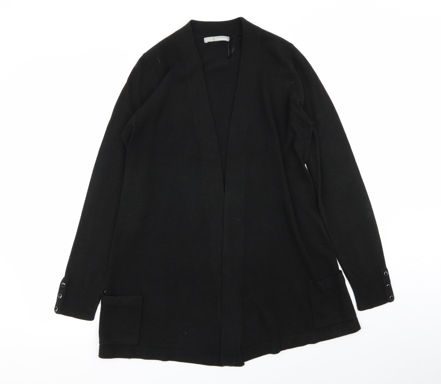 M&S Womens Black   Cardigan Jumper Size 14