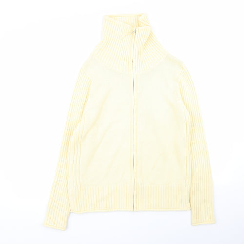 M&S Womens Yellow   Full Zip Jumper Size 18