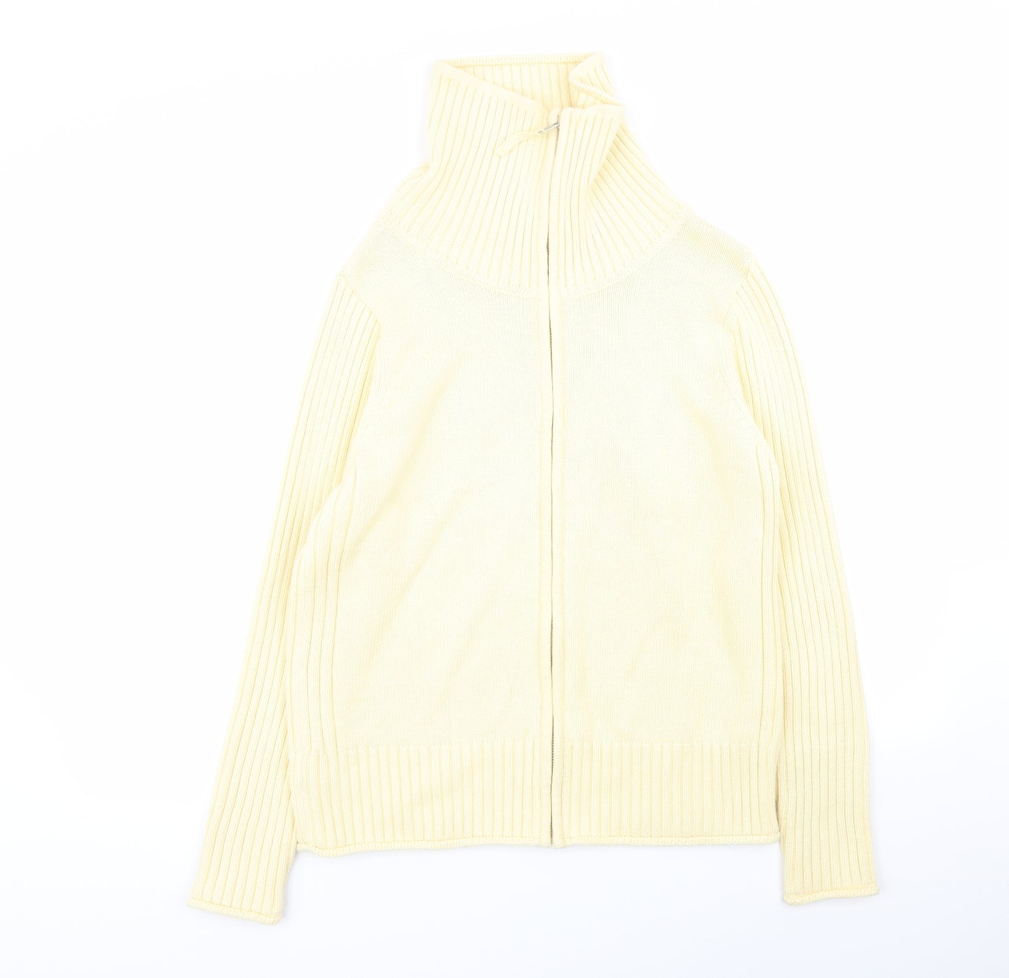 M&S Womens Yellow   Full Zip Jumper Size 18