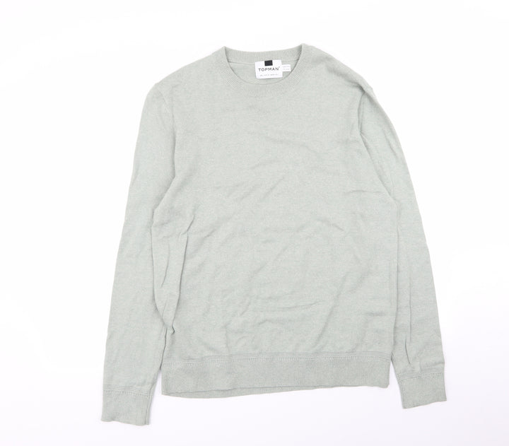 Topman Mens Green Pullover Jumper Size L
