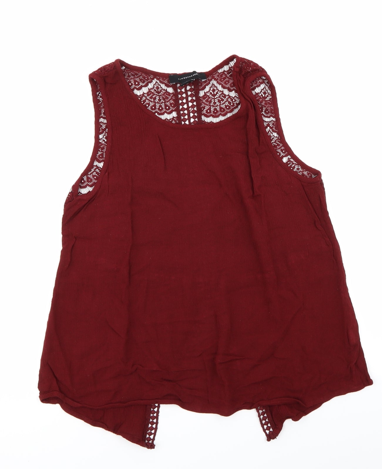 Primark Womens Red Geometric  Basic Tank Size 10