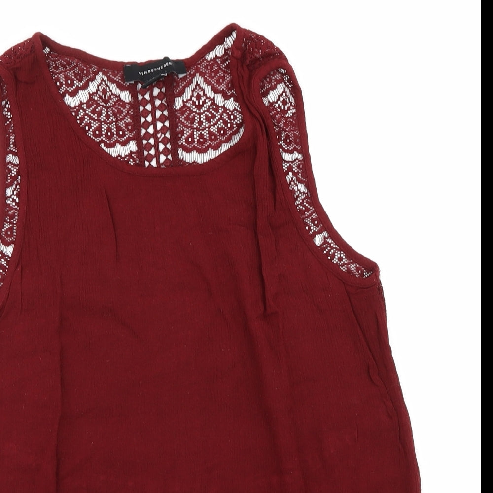 Primark Womens Red Geometric  Basic Tank Size 10