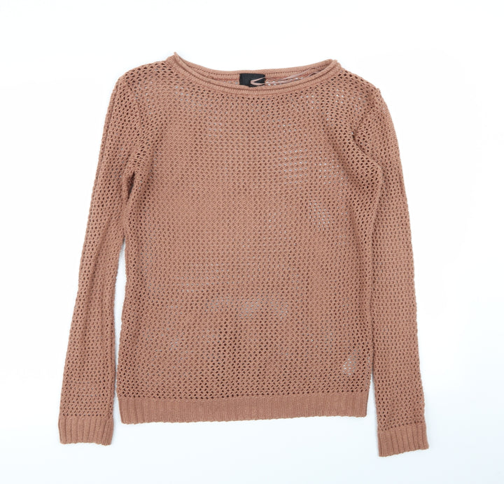 Topshop Womens Brown Pullover Jumper Size 10