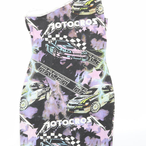 Missguided Womens Multicoloured Geometric  A-Line  Size 10