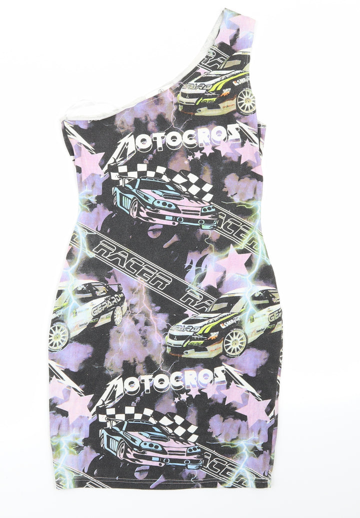 Missguided Womens Multicoloured Geometric A-Line Size 10