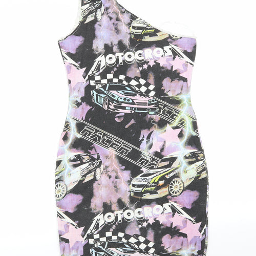 Missguided Womens Multicoloured Geometric  A-Line  Size 10