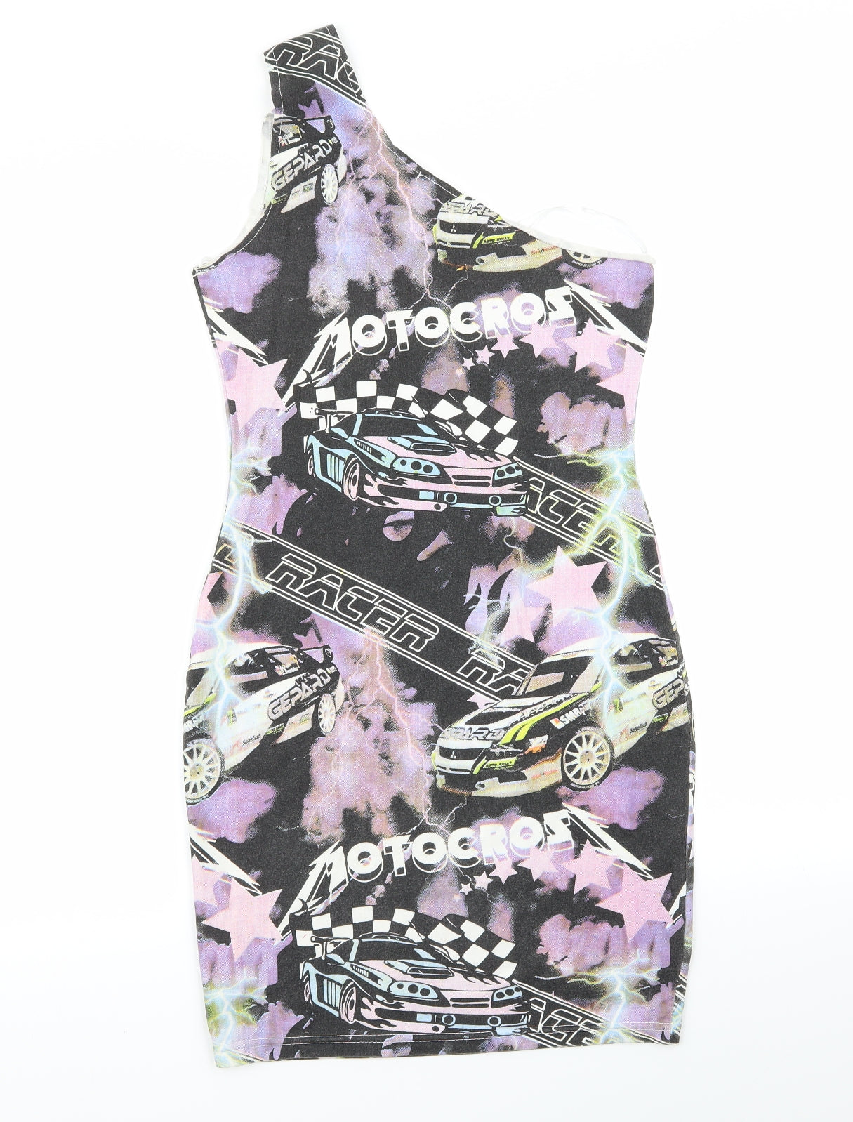 Missguided Womens Multicoloured Geometric  A-Line  Size 10
