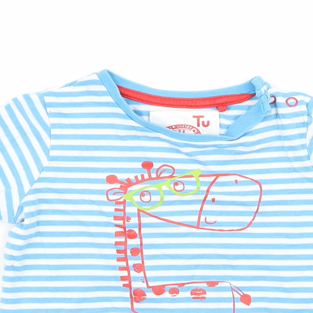 TU Boys Multicoloured Striped  Basic T-Shirt Size 9-12 Months