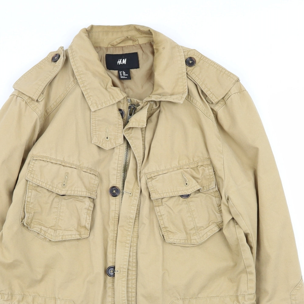 H&M Mens Beige   Jacket Coat Size S
