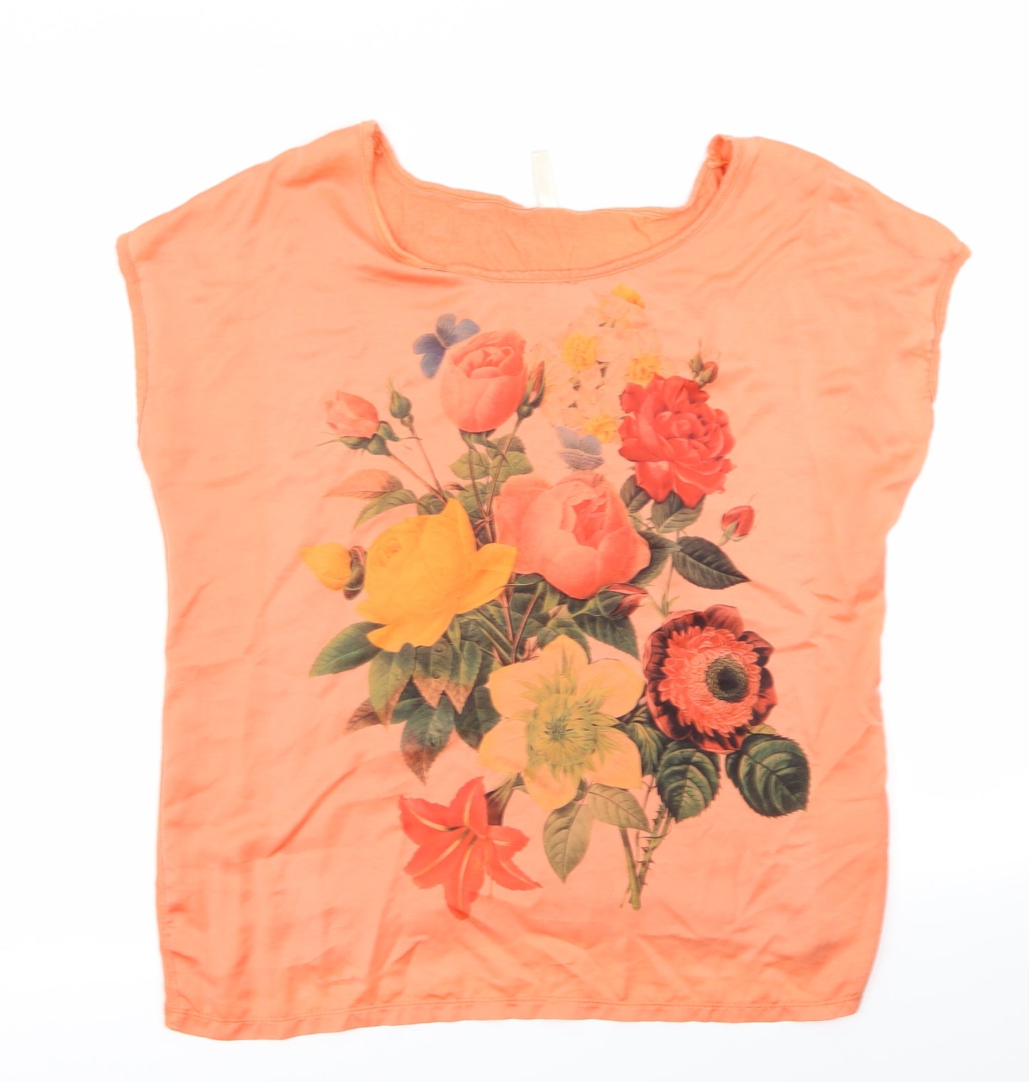 NEXT Womens Orange Floral  Basic Tank Size 12