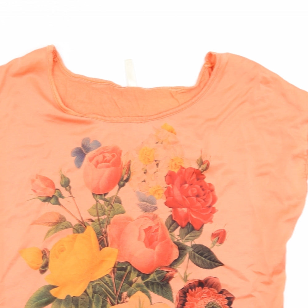 NEXT Womens Orange Floral  Basic Tank Size 12