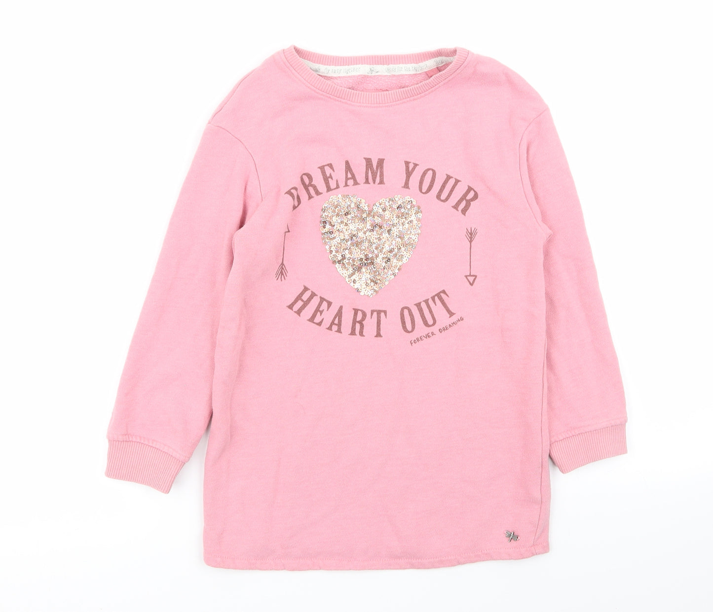 NEXT Girls Pink   Jumper Dress  Size 6 Years