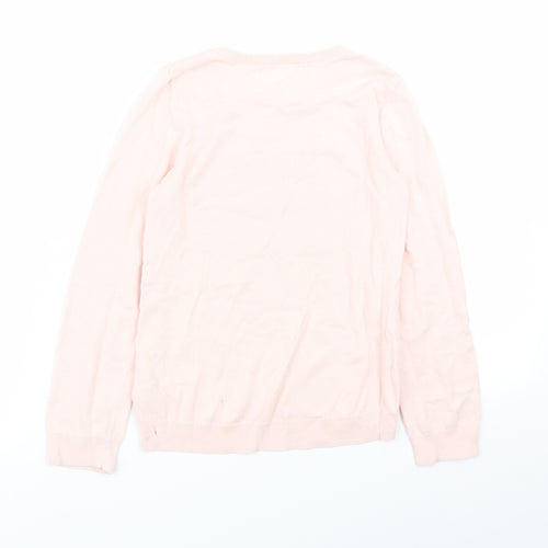 H&M Girls Pink   Pullover Jumper Size 5-6 Years  - sequin