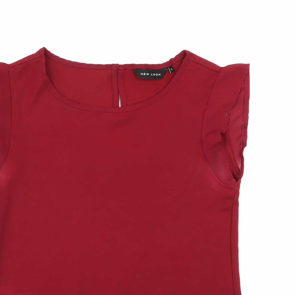 New Look Womens Red   Basic Blouse Size 6