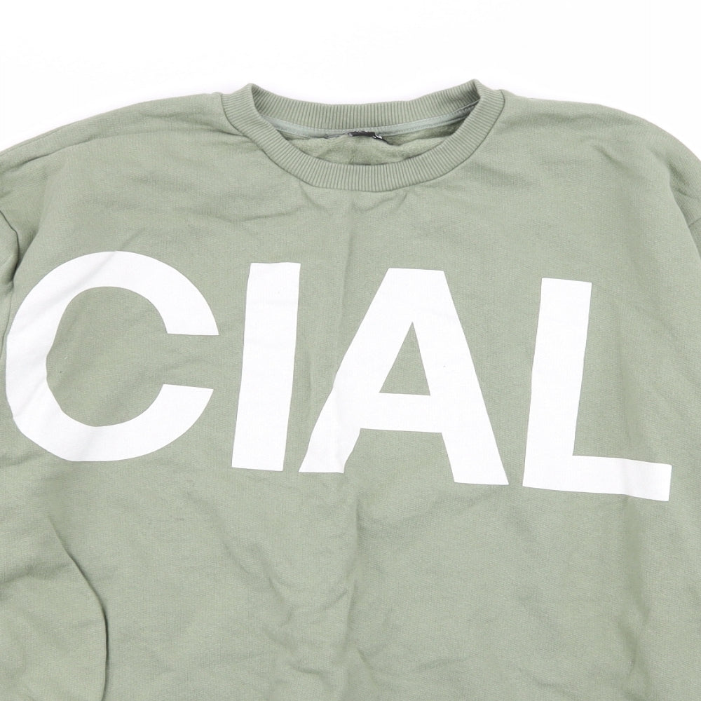 boohoo man Mens Green   Pullover Jumper Size M