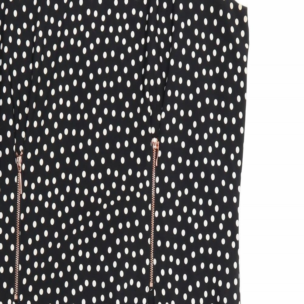 Roman Womens Black Polka Dot  Fit & Flare  Size 20