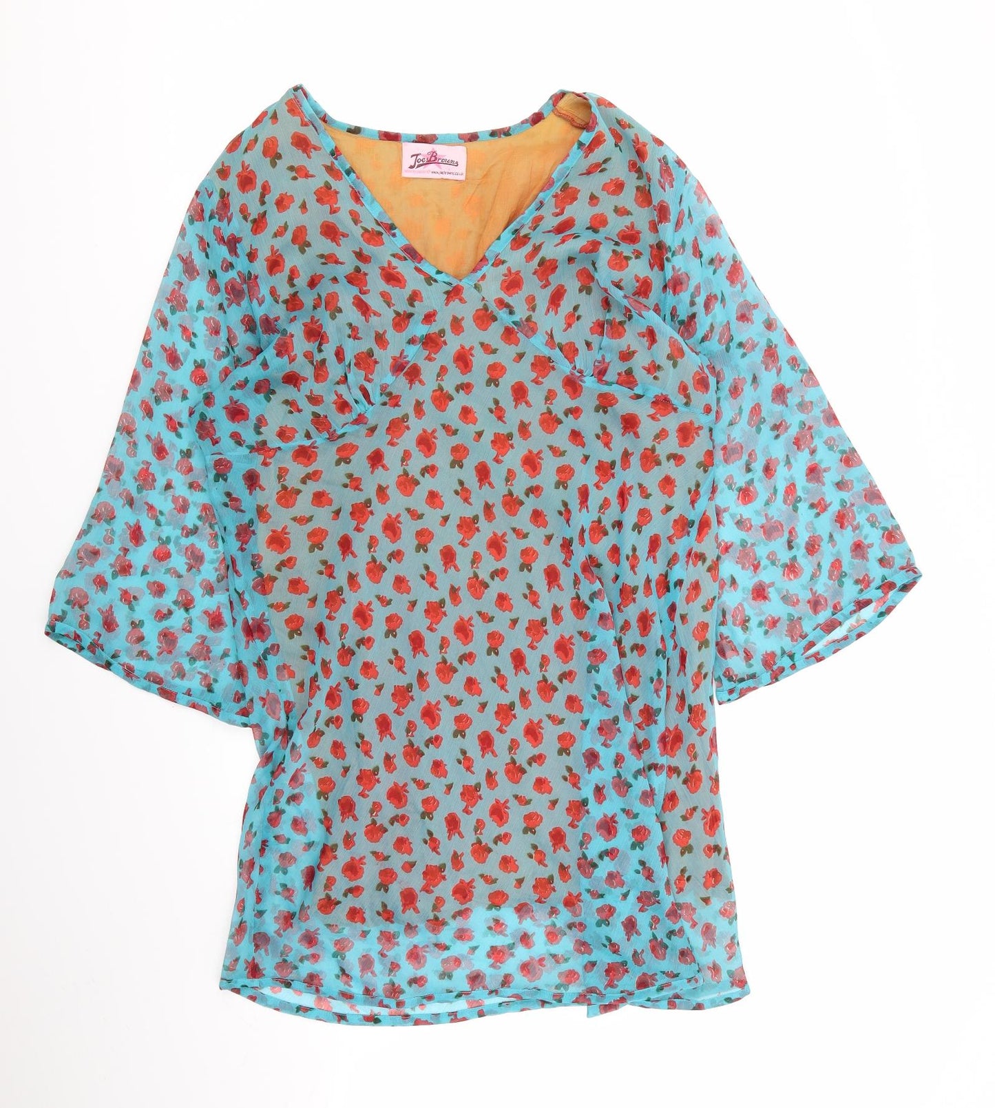 Joe Browns Womens Blue Floral  Fit & Flare  Size 18