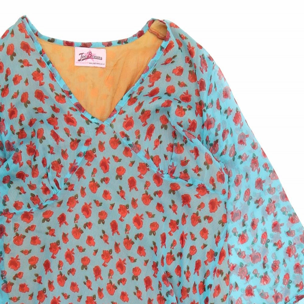 Joe Browns Womens Blue Floral  Fit & Flare  Size 18