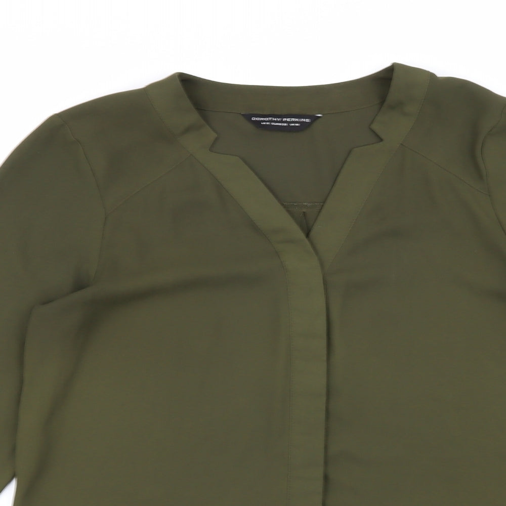 Dorothy Perkins Womens Green   Basic Blouse Size 10