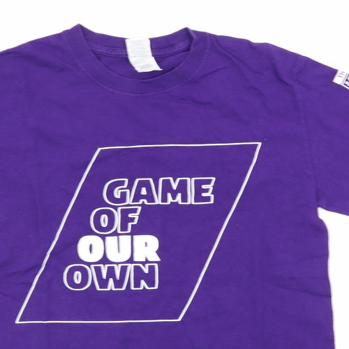 Gildan Mens Purple    T-Shirt Size S