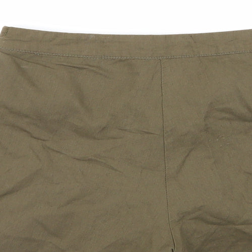 jubylee Womens Brown Geometric  Hot Pants Shorts Size M