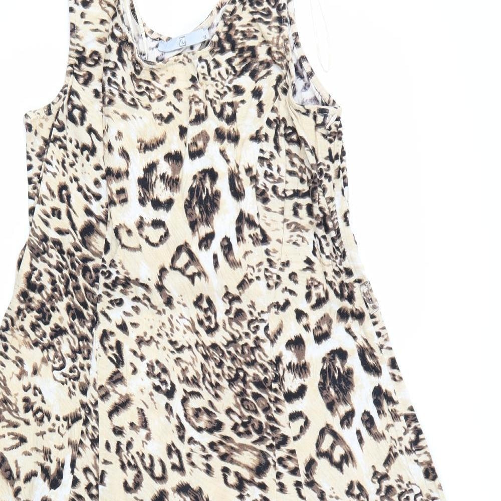 TU Womens Multicoloured Animal Print  Fit & Flare  Size 12