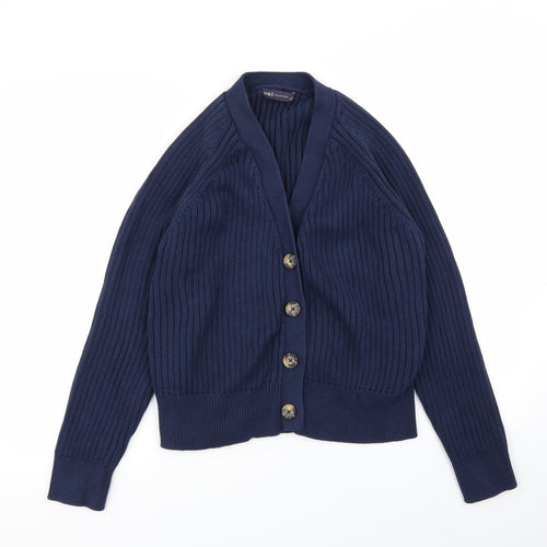 M&S Womens Blue   Cardigan Jumper Size L