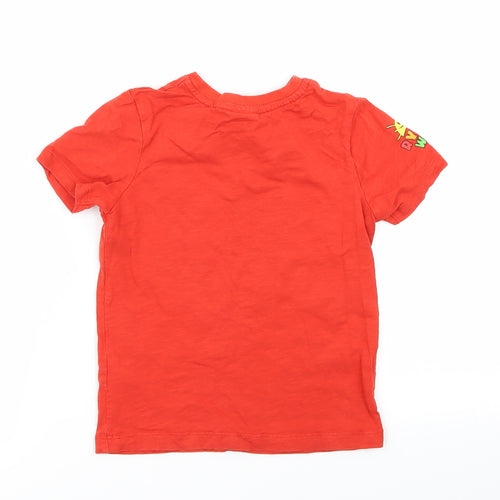 Asda George Boys Red   Basic T-Shirt Size 3-4 Years