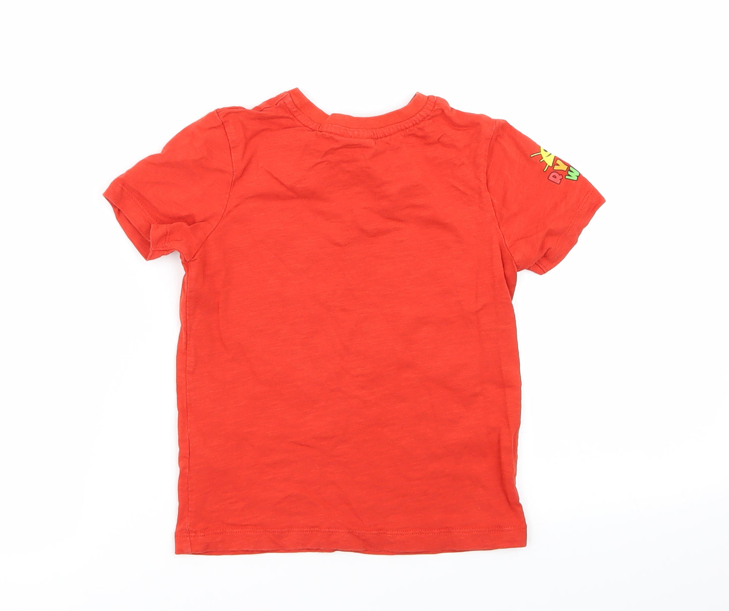 Asda George Boys Red   Basic T-Shirt Size 3-4 Years