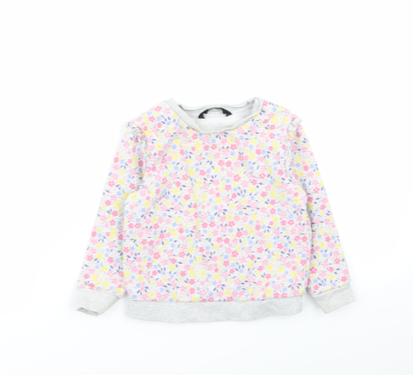 Asda George Girls Multicoloured Floral  Pullover Jumper Size 2-3 Years