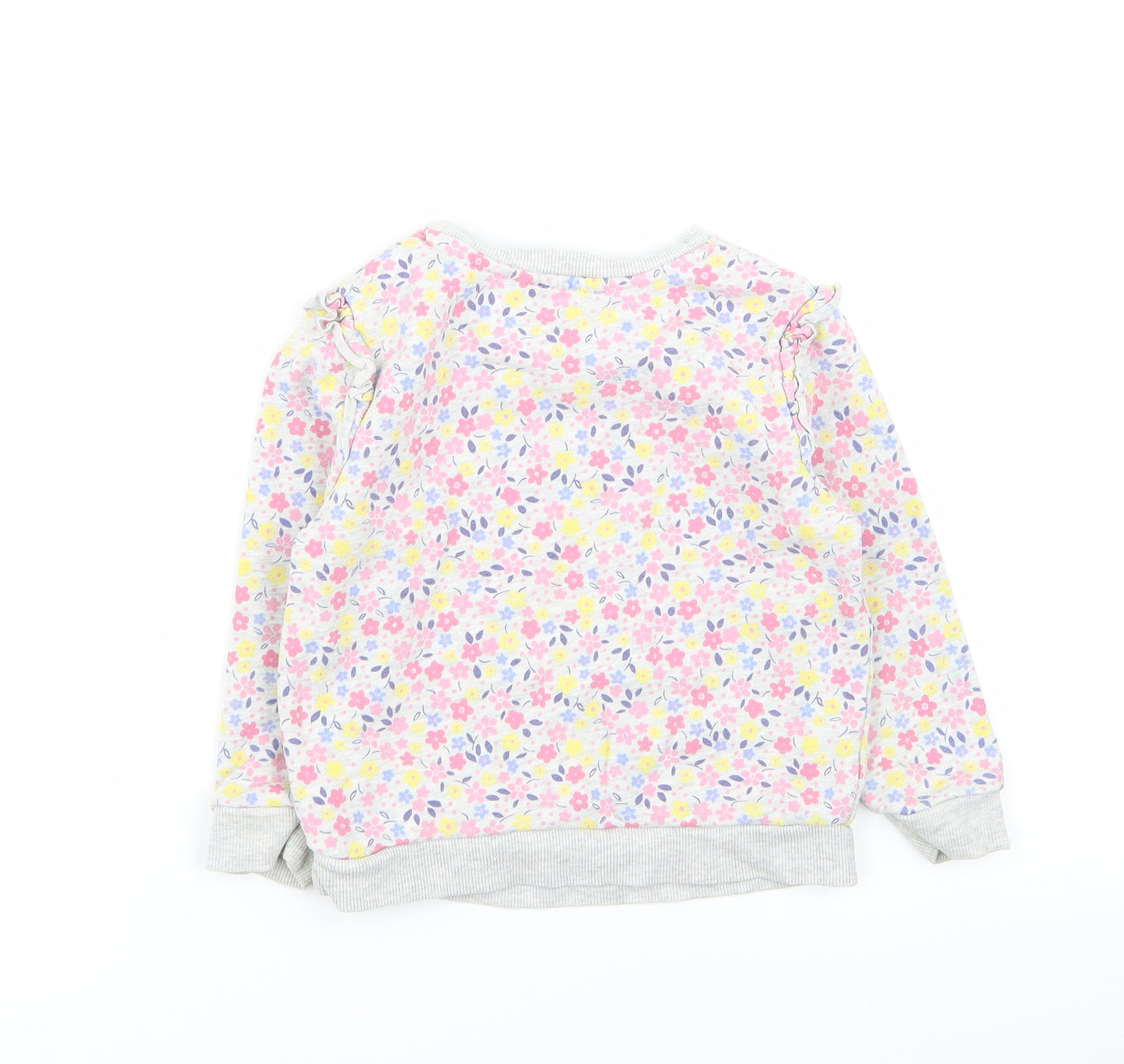 Asda George Girls Multicoloured Floral  Pullover Jumper Size 2-3 Years