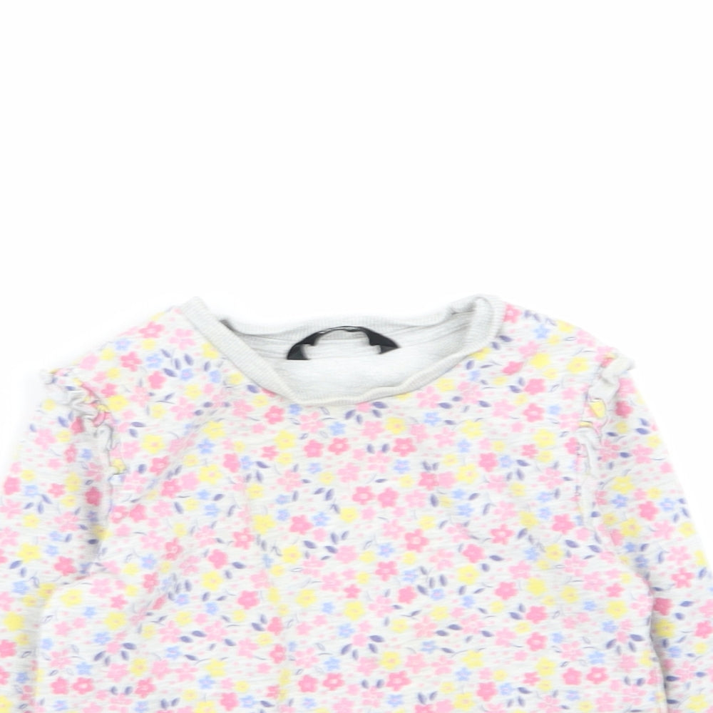 Asda George Girls Multicoloured Floral  Pullover Jumper Size 2-3 Years