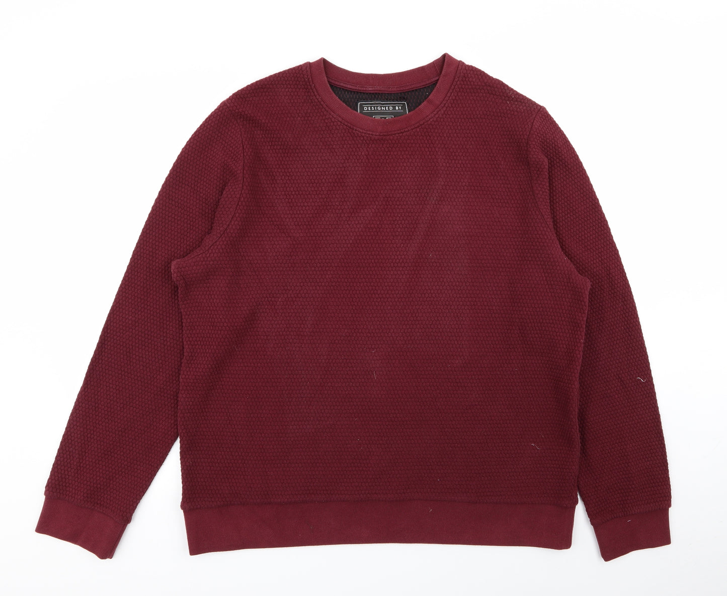 F&F Mens Red   Pullover Jumper Size XL