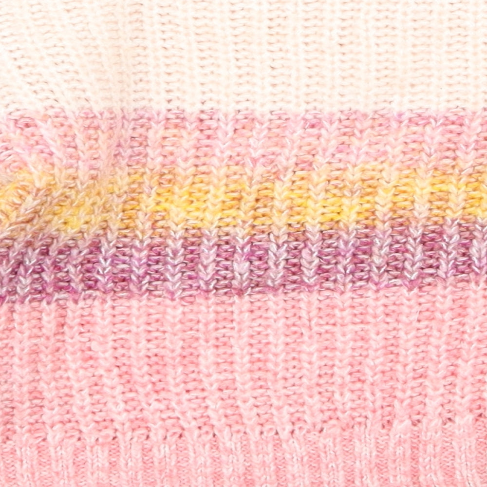 M&S Girls Multicoloured Striped  Pullover Jumper Size 3-4 Years