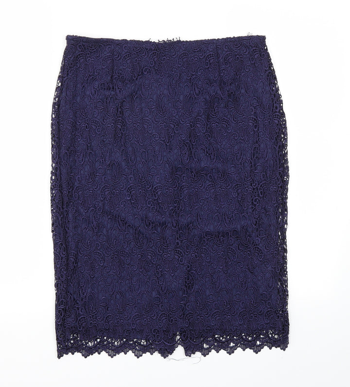 Redoute Womens Blue   A-Line Skirt Size 10