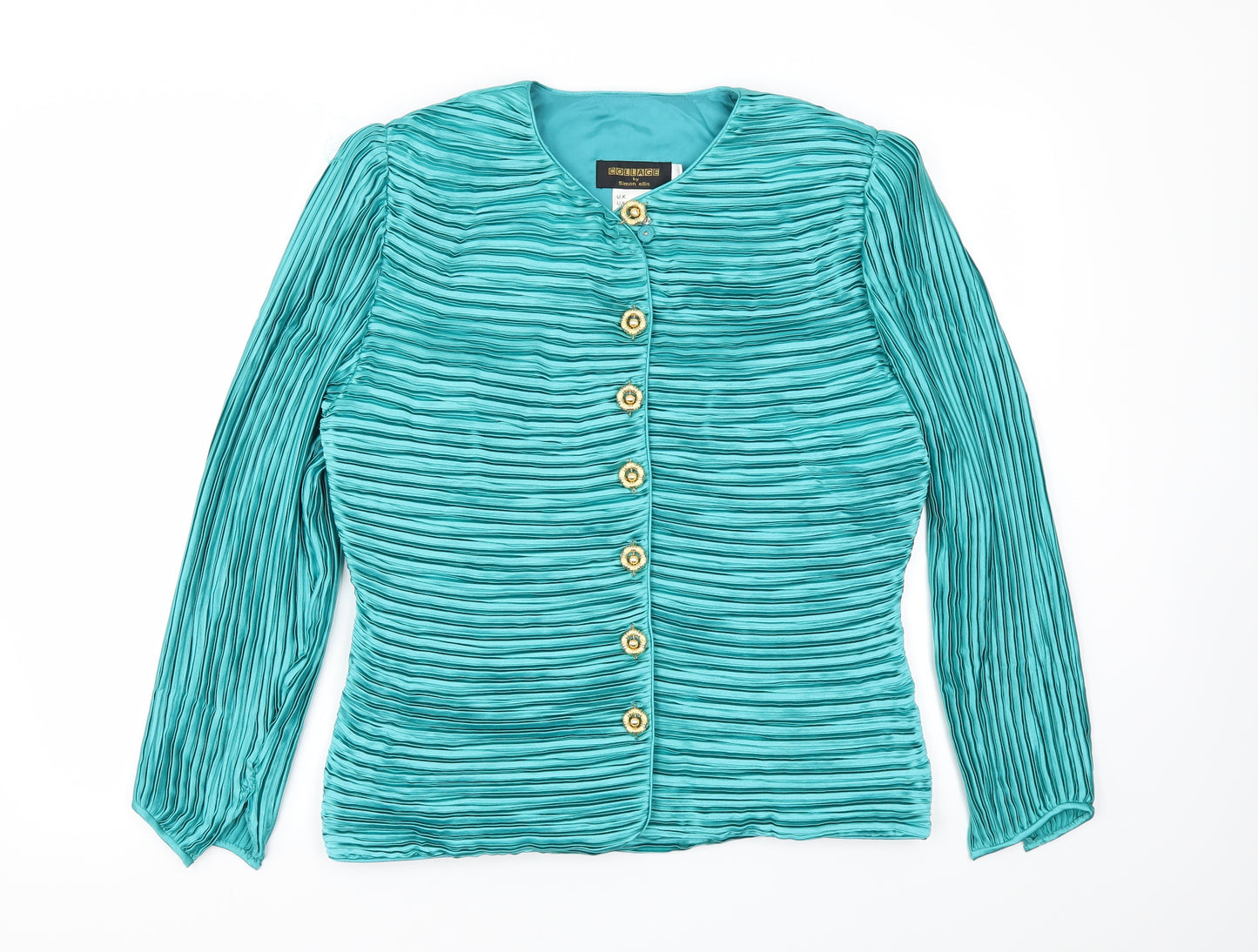 COLLAGE Womens Green   Jacket Blazer Size 14