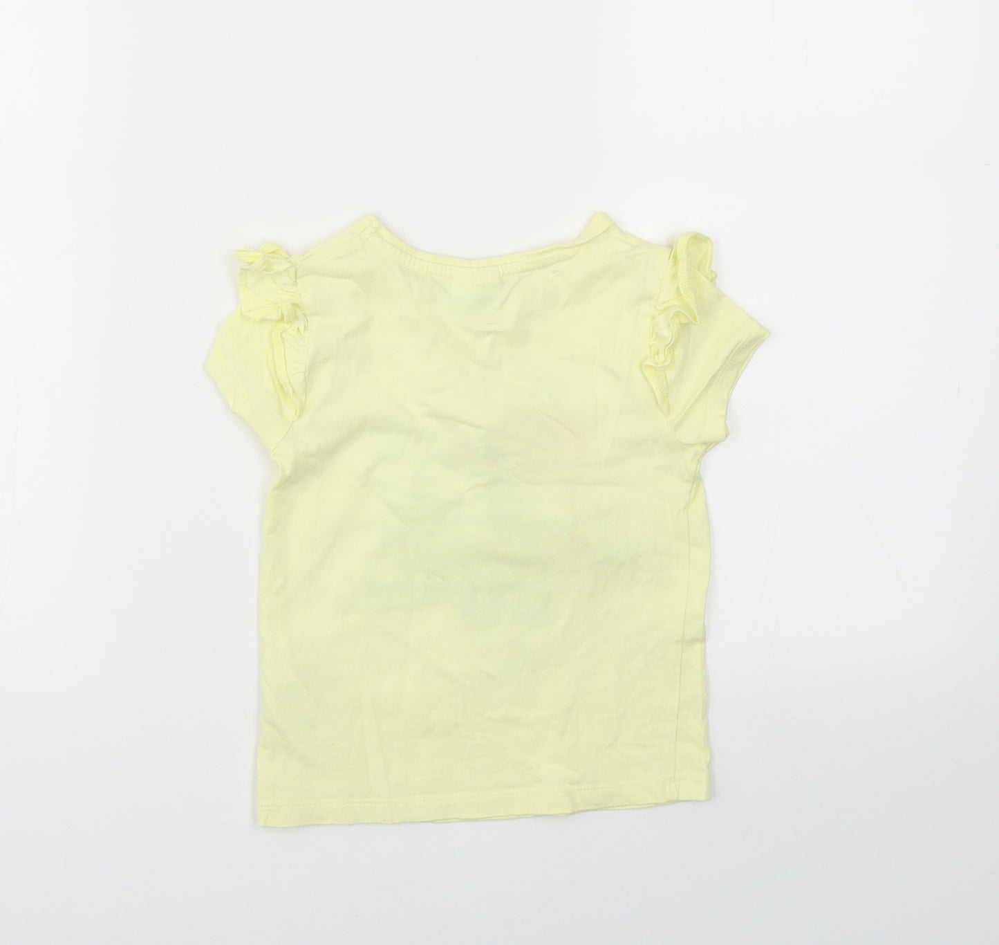 F&F Girls Yellow   Basic T-Shirt Size 2-3 Years