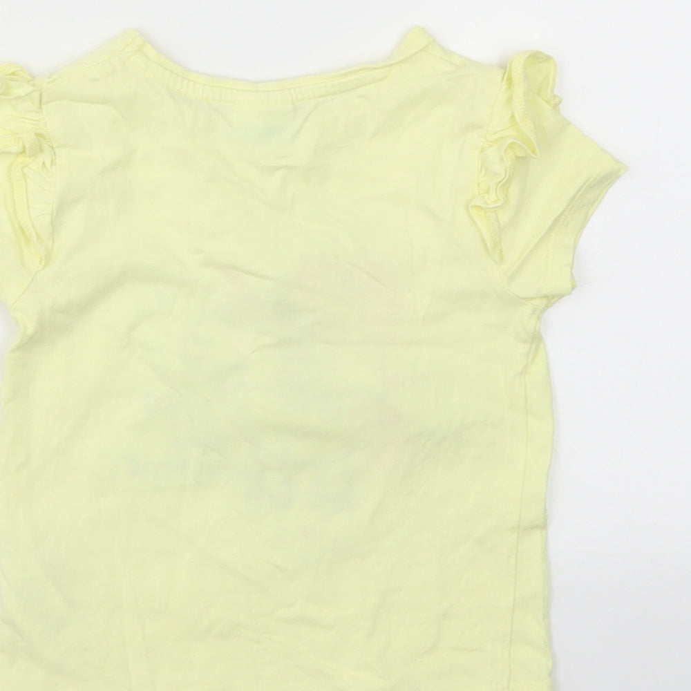 F&F Girls Yellow   Basic T-Shirt Size 2-3 Years