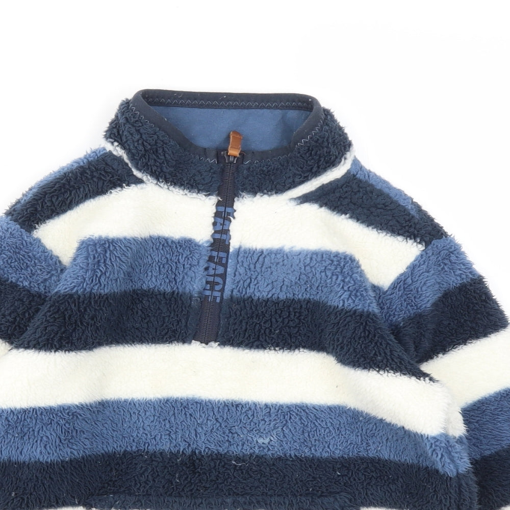 Fat Face Boys Blue Striped  Pullover Jumper Size 8-9 Years