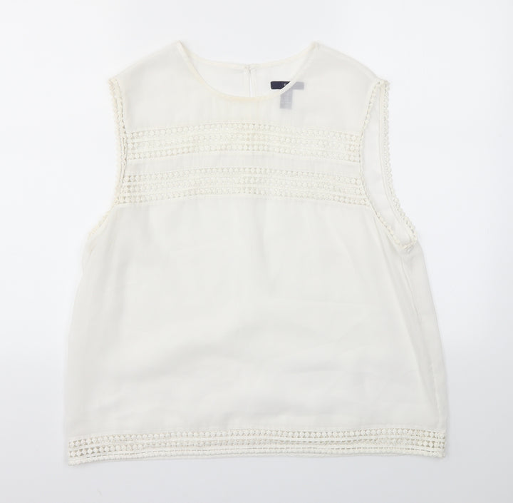 Gap Womens Ivory   Basic Blouse Size XL