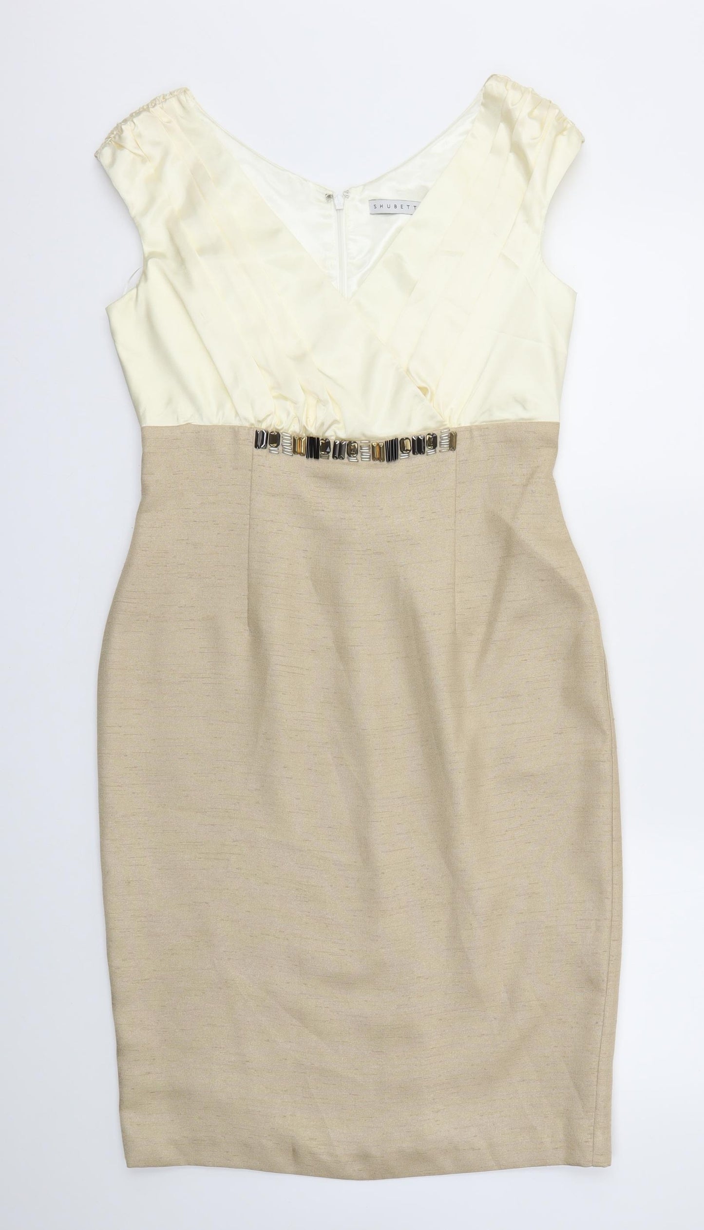shubette Womens Gold   Fit & Flare  Size 12
