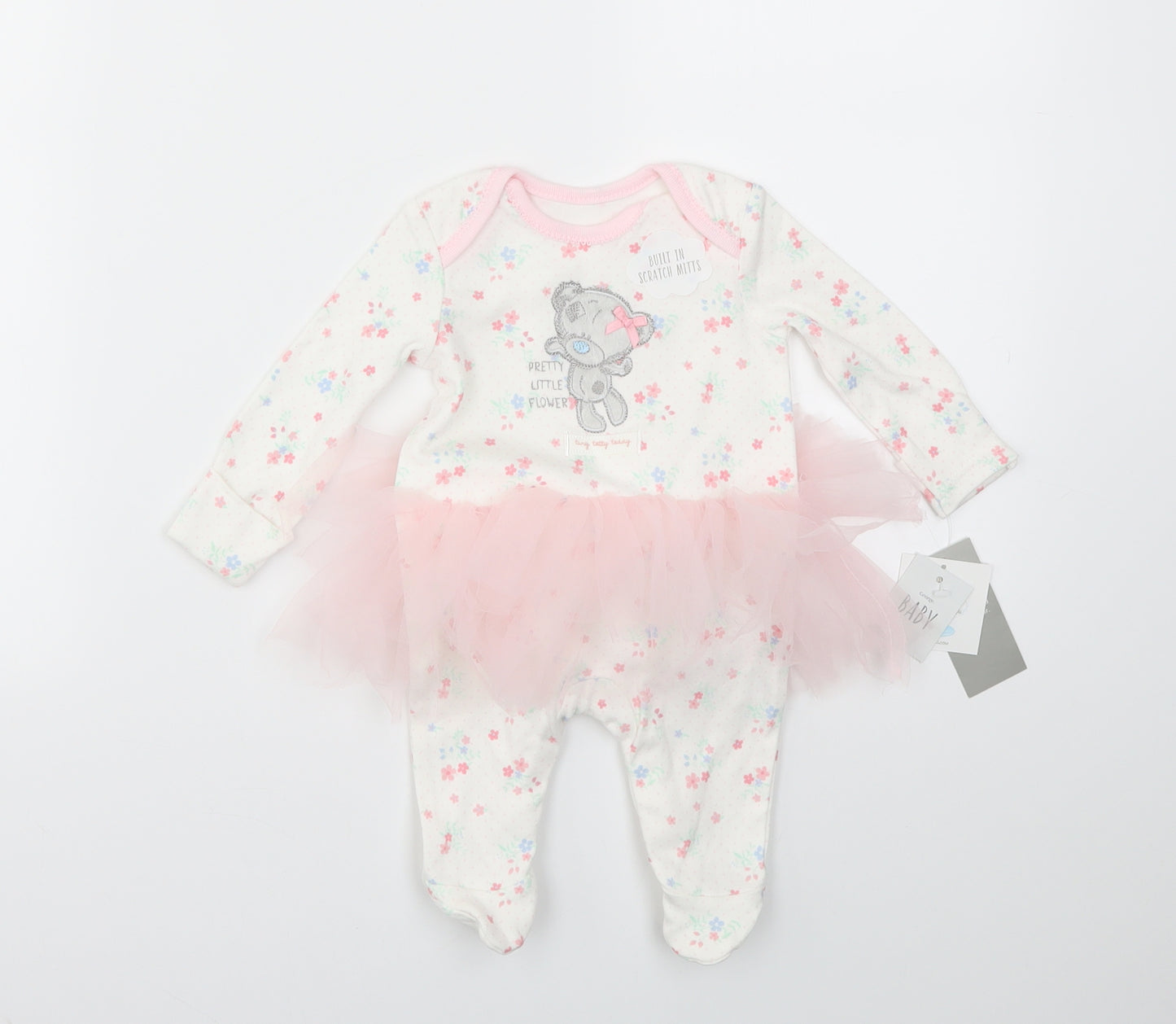 George Baby Multicoloured Floral  Babygrow One-Piece Size Newborn