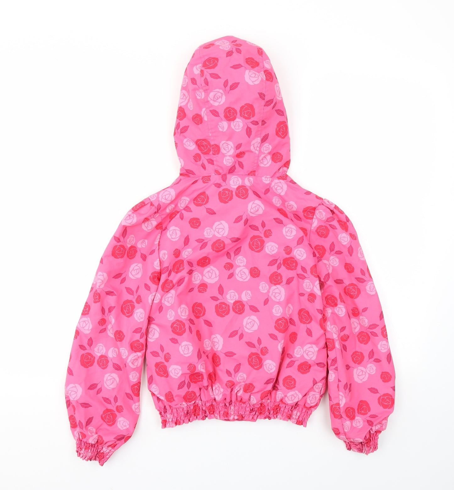 Disney Girls Pink Floral  Basic Coat Coat Size 7-8 Years