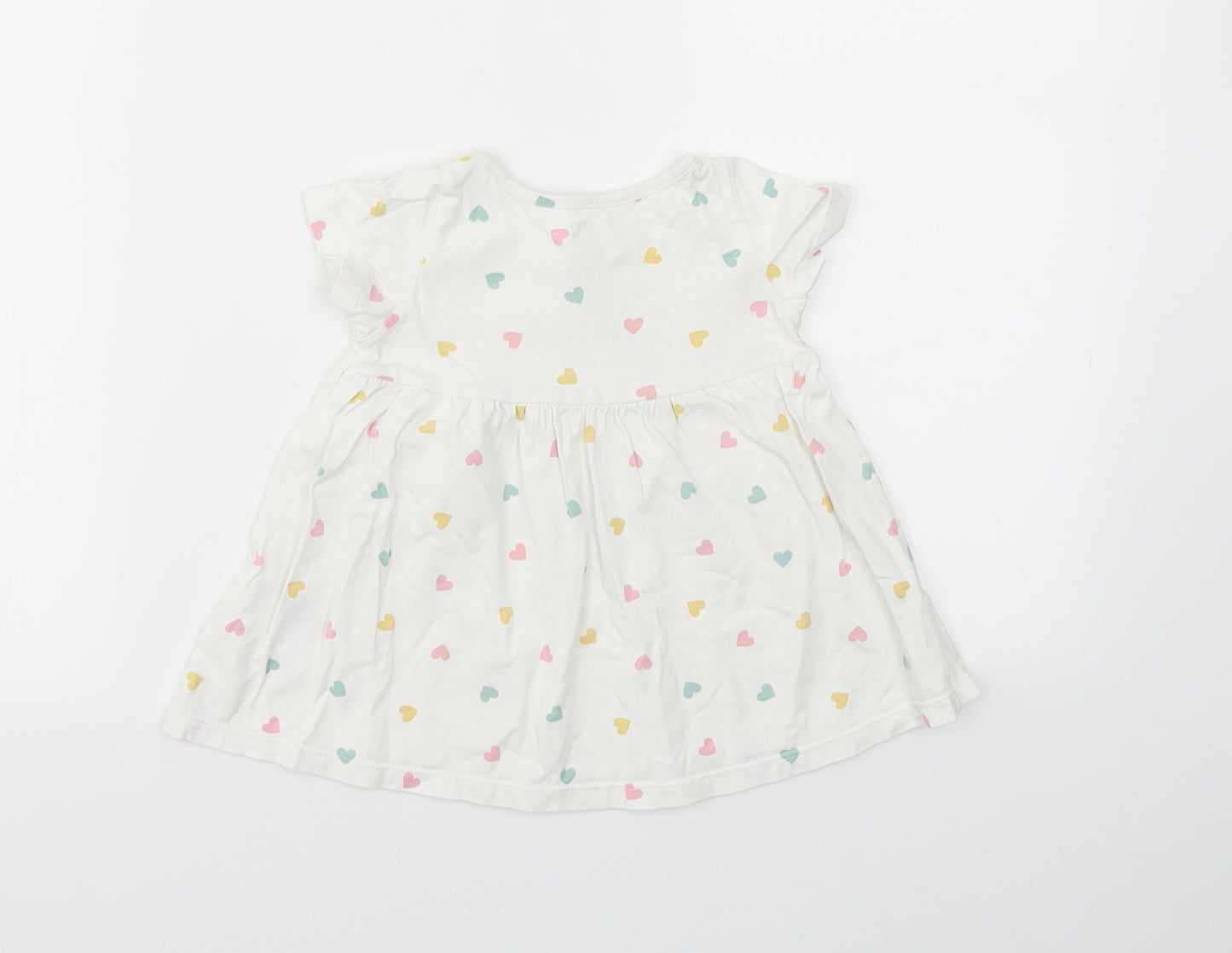 H&M Girls Multicoloured Geometric  Basic T-Shirt Size 3-6 Months