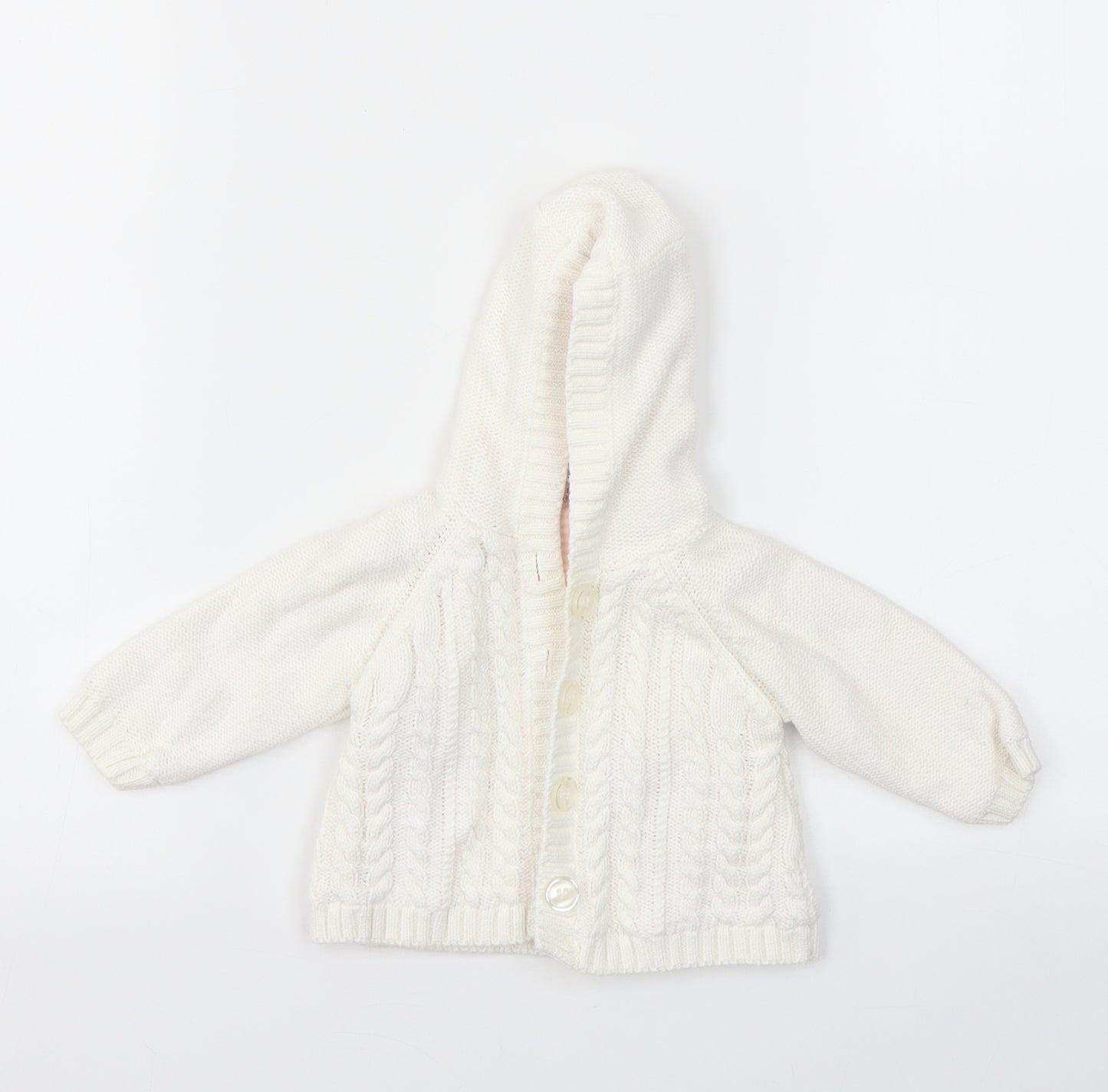 Mini Club Girls White   Basic Jacket Jacket Size 0-3 Months