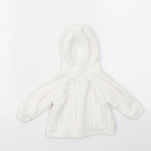 Mini Club Girls White   Basic Jacket Jacket Size 0-3 Months