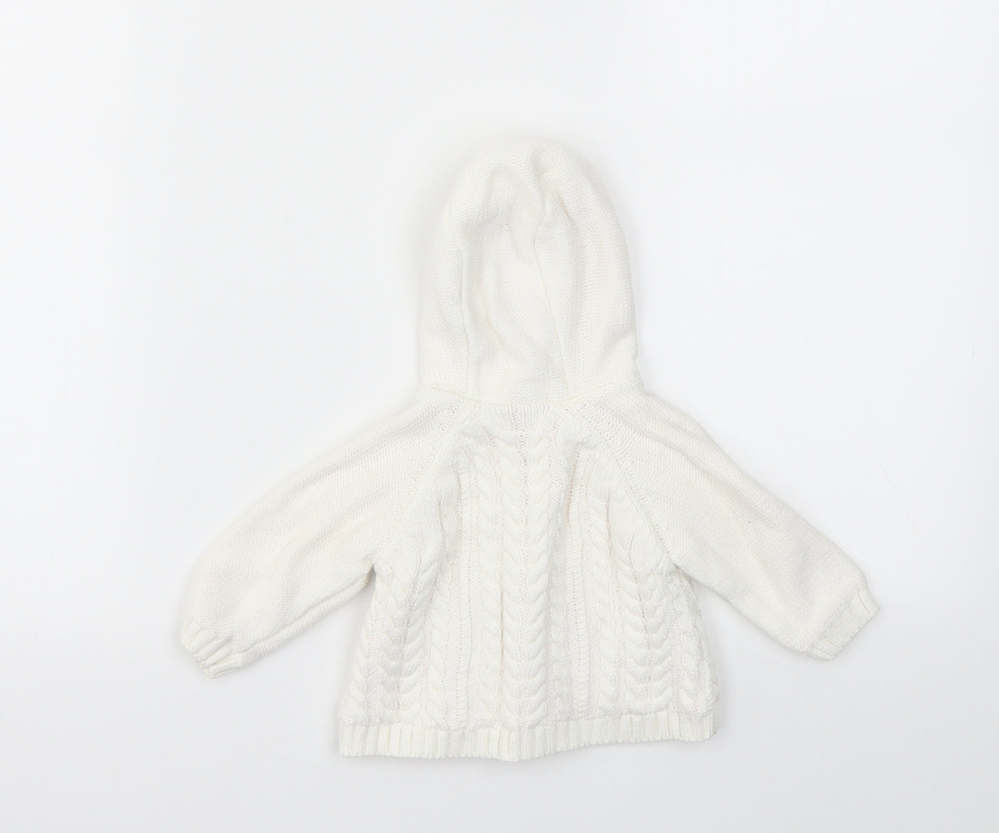 Mini Club Girls White   Basic Jacket Jacket Size 0-3 Months