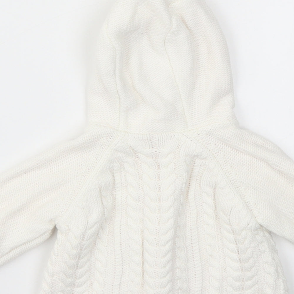 Mini Club Girls White   Basic Jacket Jacket Size 0-3 Months